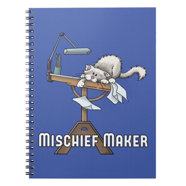Cuaderno de la traviesa gata blanca (Frente)
