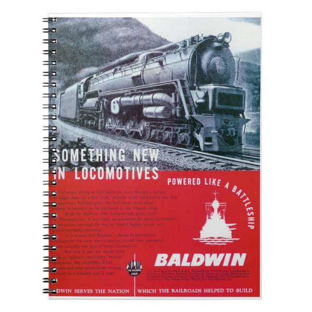 Cuaderno de la turbina de vapor del ferrocarril (Frente)