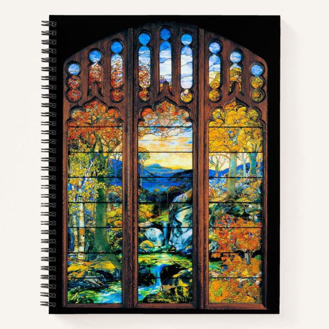 Cuaderno de la ventana de vidrio manchado de Tiffa (Anverso)