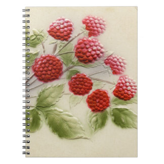 Cuaderno de las frambuesas del vintage