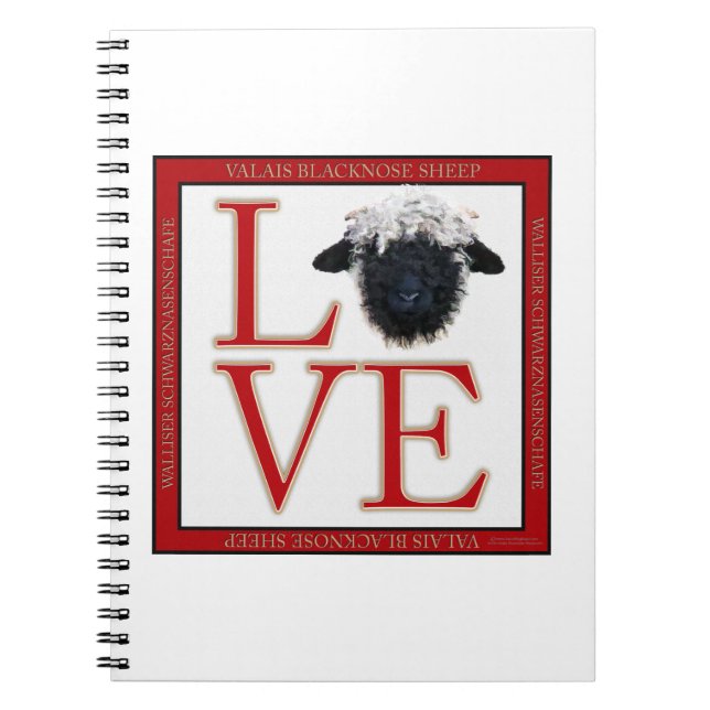 Cuaderno de las ovejas de Valais Blacknose del (Frente)