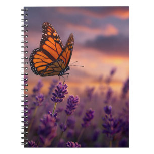 Cuaderno de Lavanda de mariposa monarca