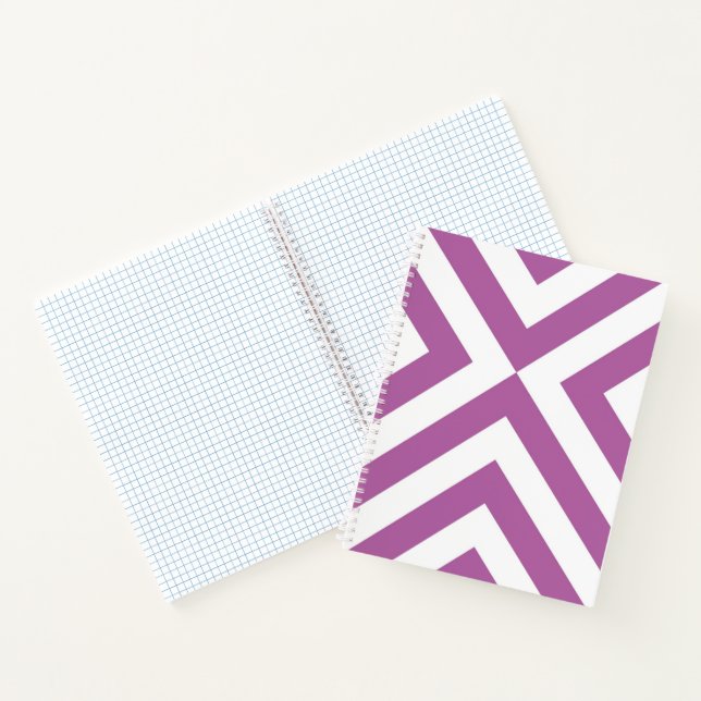 Cuaderno de Lavanda personalizado y Chevrons blanc (Interior)
