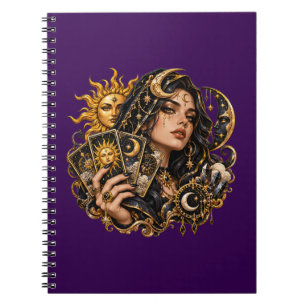 Cuaderno de lector de cartas del tarot místico - C