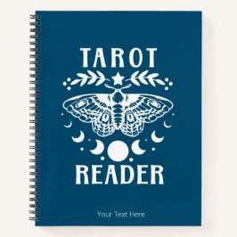 Cuaderno de lector de tarot fase lunar estrellas p
