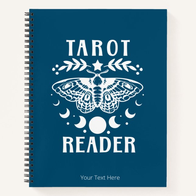 Cuaderno de lector de tarot fase lunar estrellas p (Anverso)