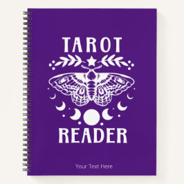 Cuaderno de lector de tarot fase lunar estrellas p