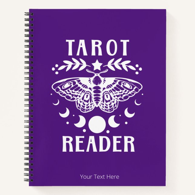Cuaderno de lector de tarot fase lunar estrellas p (Anverso)