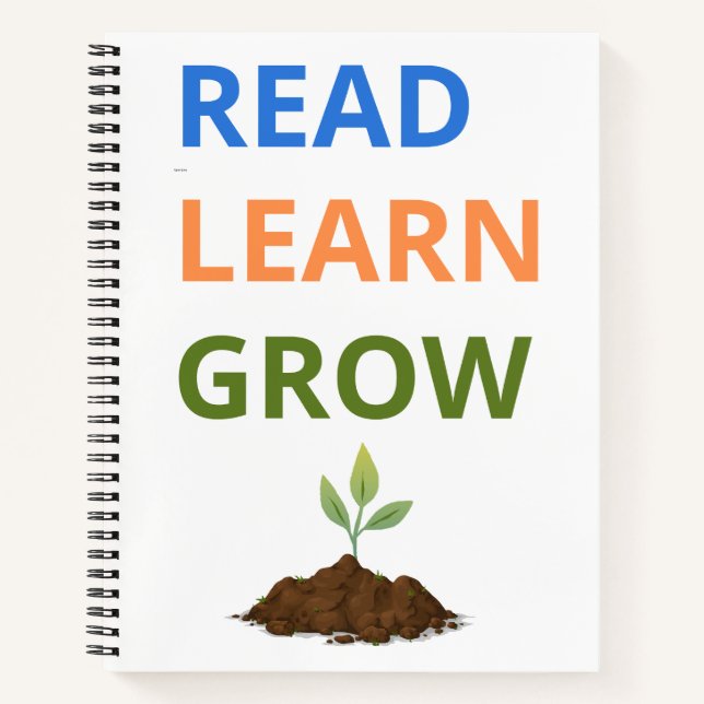 Cuaderno de lectura, aprendizaje y crecimiento (Anverso)