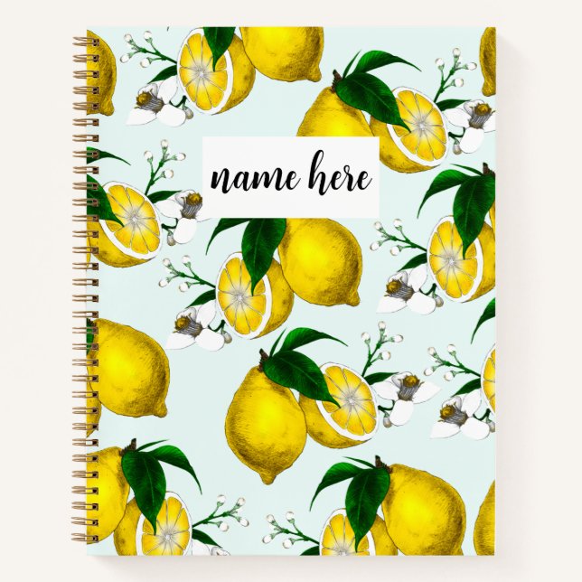 Cuaderno de Lemones Mediterráneos Personalizados (Anverso)