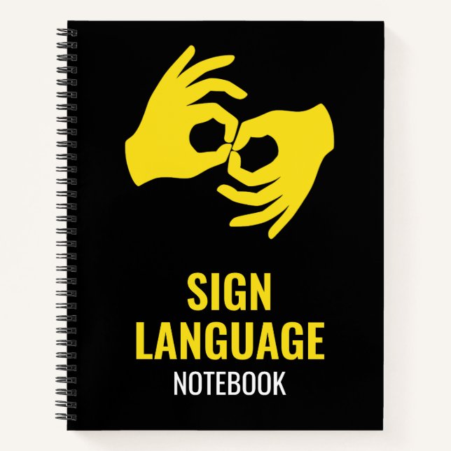 Cuaderno de Lengua de Señas – Notas de ASL (Anverso)