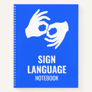 Cuaderno de Lengua de Señas – Símbolo de Manos ASL