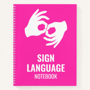 Cuaderno de Lengua de Señas – Símbolo de Manos ASL