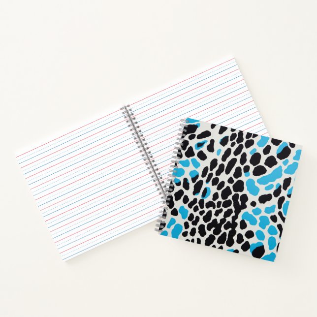 Cuaderno de leopardo azul eléctrico (Interior)