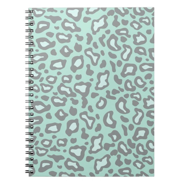 Cuaderno de leopardo de menta ligera (Frente)