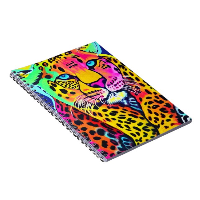 Cuaderno de leopardo del arcoiris colorido (Lado Derecho)
