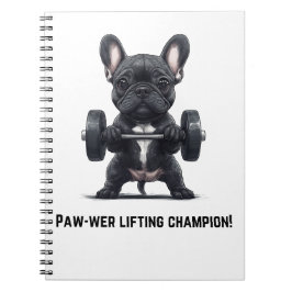 Cuaderno de levantador de pesas Frenchie