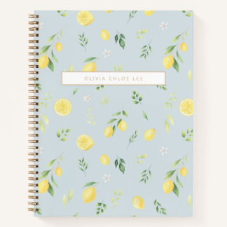 Cuaderno de limón azul moderno: totalmente persona