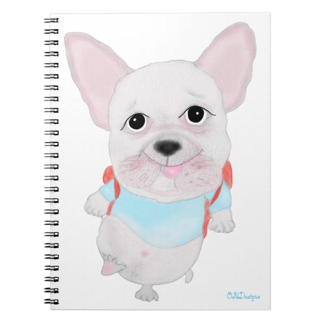 Cuaderno de lindo bulldog francés (Frente)