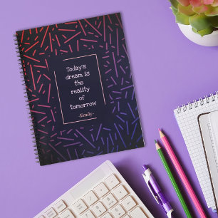 Cuaderno de líneas de color de patrón