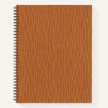 Cuaderno de Líneas Onduladas de Otoño | Marrón y N