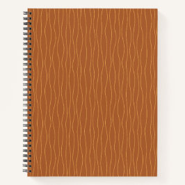 Cuaderno de Líneas Onduladas de Otoño | Marrón y N