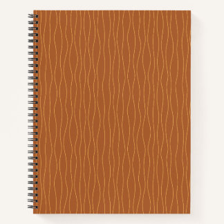 Cuaderno de Líneas Onduladas de Otoño | Marrón y N