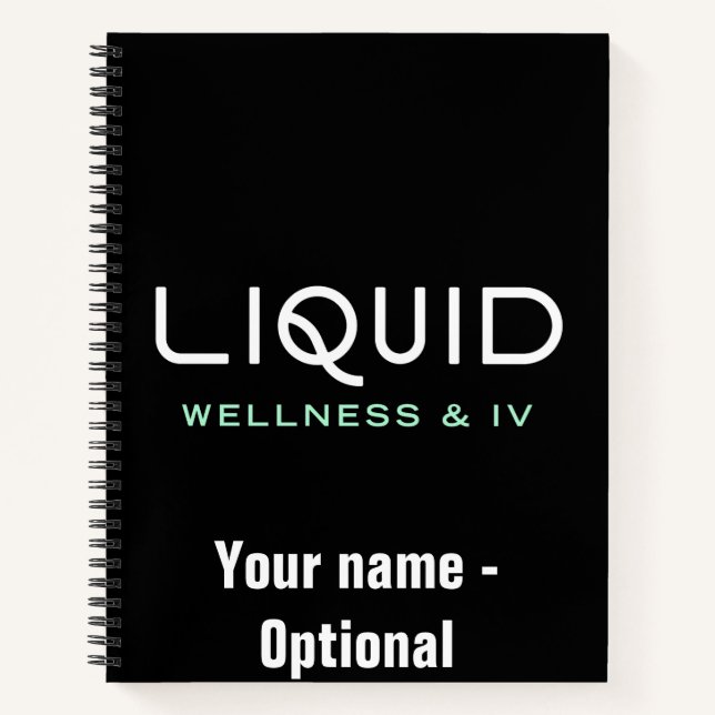 Cuaderno de Liquid Wellness y IV - Negro (Anverso)