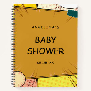 Cuaderno de lista de regalos para baby shower con