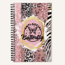 Cuaderno de lista de tareas de la mariposa antisoc