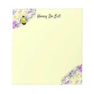 Cuaderno de Lista de Tareas de Miel de Flores y Ab