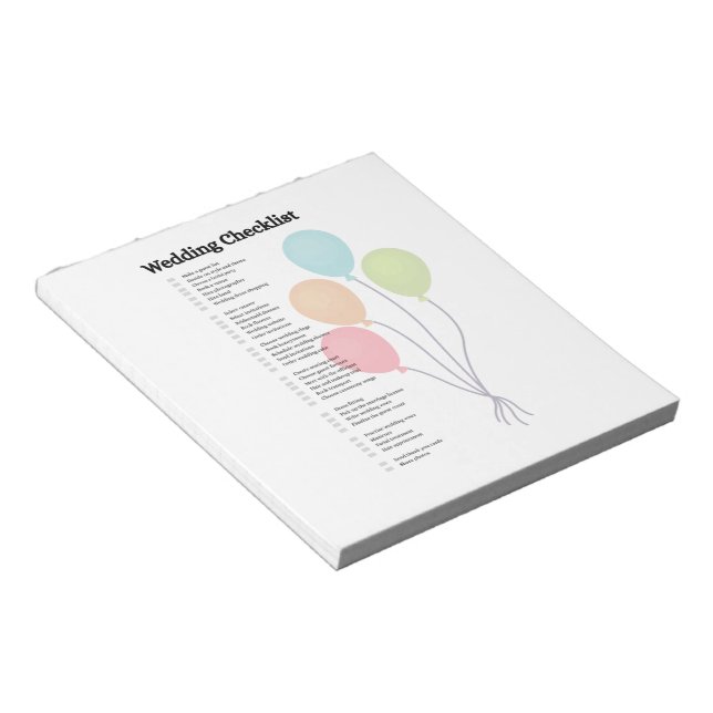 Cuaderno de lista de verificación de boda elegante (Lado Derecho)