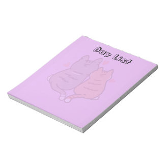 Cuaderno de lista diaria de pareja de gato lindo p