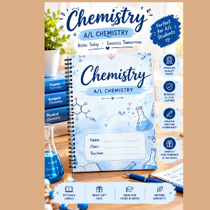 Cuaderno de literatura de química vintage Floral