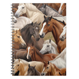 Cuaderno de los amantes de los caballos con tiros 