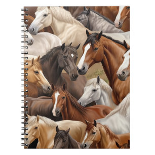 Cuaderno de los amantes de los caballos con tiros