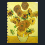 Cuaderno de los girasoles de Van Gogh<br><div class="desc">Cuaderno de los girasoles de Van Gogh. Pintura al óleo en lona a partir de 1888. El florero con quince girasoles sigue siendo uno de los trabajos de la vida más queridos de Vincent van Gogh. El uso brillante de amarillos evoca reservado finales del verano. Un gran regalo para las...</div>
