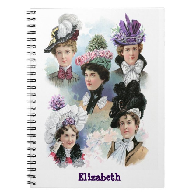 Cuaderno de los gorras del Victorian de la moda de (Frente)