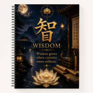 Cuaderno de Loto del Carácter Chino 智 Sabiduría (Z