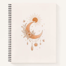 Cuaderno de lujo Boho Sol y Luna