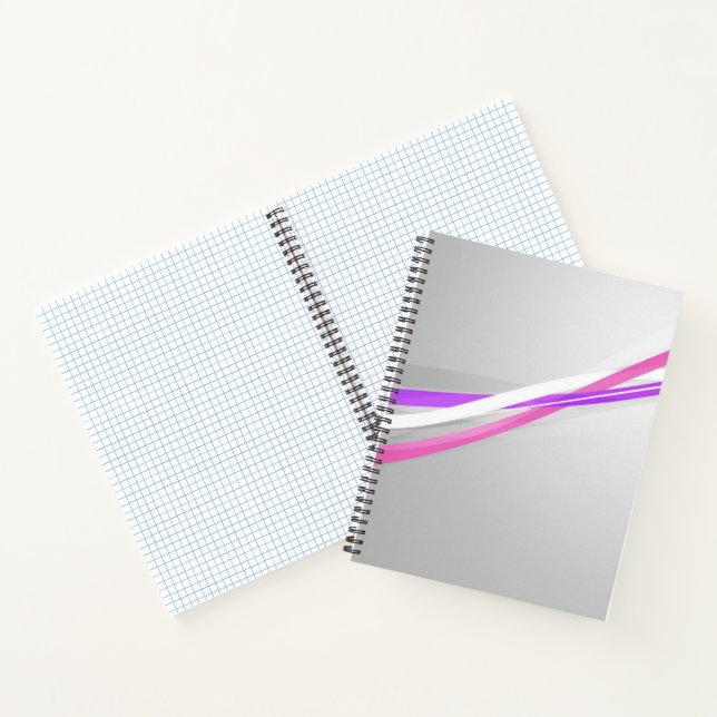 Cuaderno de lujo de onda rosa moderna (Interior)