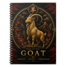 Cuaderno de lujo del año del Cabro del Zodiaco Chi