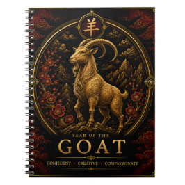 Cuaderno de lujo del año del Cabro del Zodiaco Chi