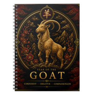 Cuaderno de lujo del año del Cabro del Zodiaco Chi