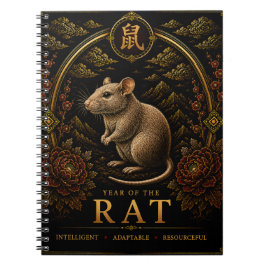 Cuaderno de lujo del zodíaco chino del año de la r