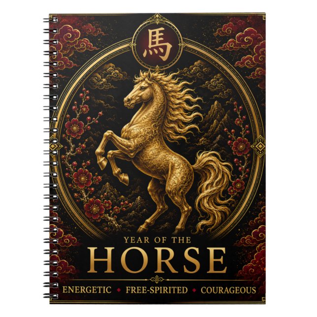 Cuaderno de lujo del zodíaco chino del año del cab (Frente)