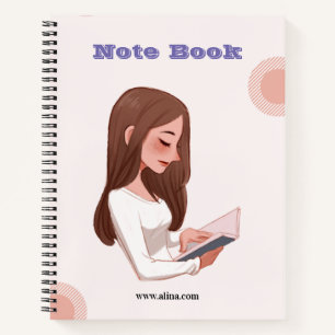 Cuaderno de lujo moderno azul blanco de 8,5" x 11"