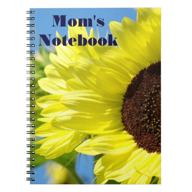 Cuaderno de mamá brillante amarillo girasoles sole (Frente)