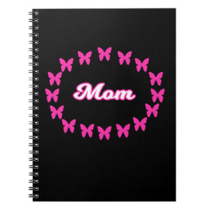 Cuaderno de Mamá Con Mariposas Rosadas Lindas