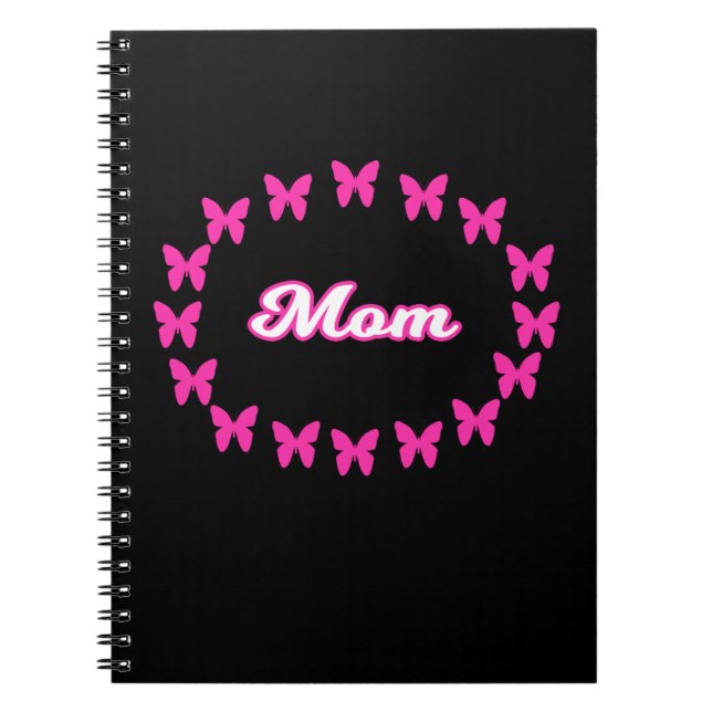 Cuaderno de Mamá Con Mariposas Rosadas Lindas (Frente)